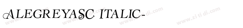 AlegreyaSC Italic字体转换